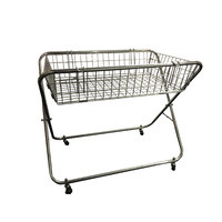 Display Mobile Dump Bin - Chrome Collapsible