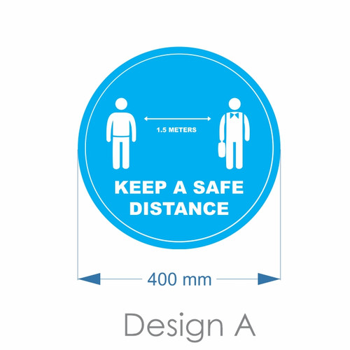 Social Distancing Floor Sticker (Design A)