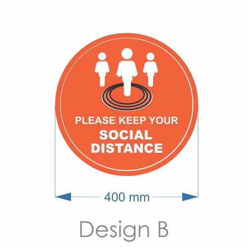 Social Distancing Floor Sticker (Design B)