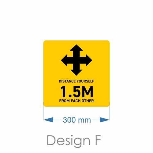Social Distancing Floor Sticker (Design F)