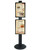 Black Sign Post 1800H with Double A3 Snap Frames