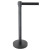 Standard Retractable Barrier Post Black with 3m Tape