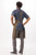 Crossback Uptown Bib Apron - Blue Taupe