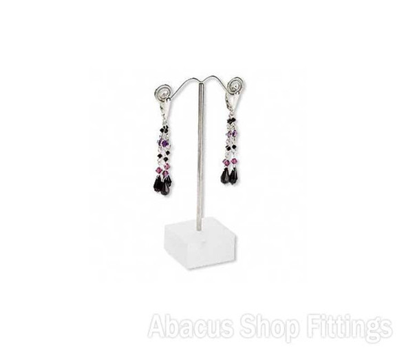 EARRING TREE ACRYLIC & CHROME - MEDIUM