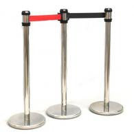 QUEUE STAND S/LESS BLK TAPE