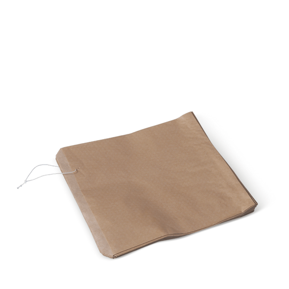 PAPER BAGS FLAT BROWN #2 SQUARE PKT/500