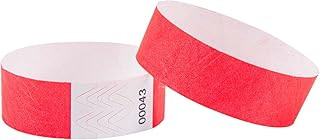 RED TYVEK 19mm Wristbands    Pack of 100