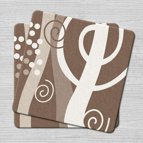Drink Coaster Square Brown Club Print Pack 250