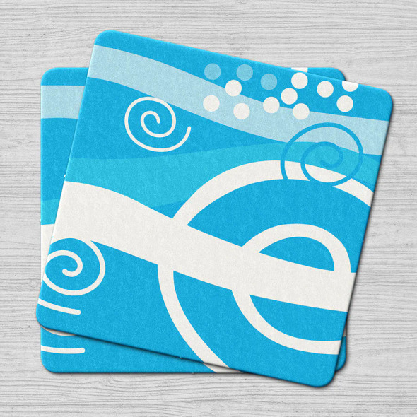 Drink Coaster Square Blue Club Print Pack 250