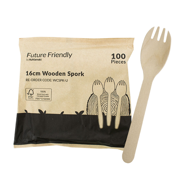 Wooden Spork 160mm (2000) WCSPK-U