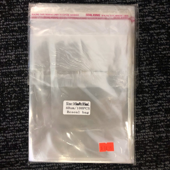Resealable Cello Bags 145mm X 185mm 100PC