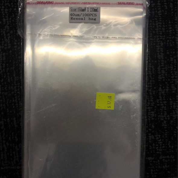 Resealable Cello Bags 150mm X 230mm 100PC