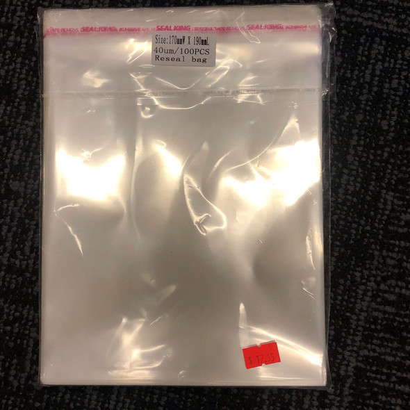 Resealable Cello Bags 170mm X 190mm 100PC