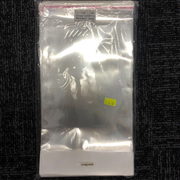Hang Sell Cello Reseal Bag 165mm X 235mm 100PC