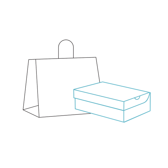 Duo Kraft / White Short Milan Bag Pack of 50