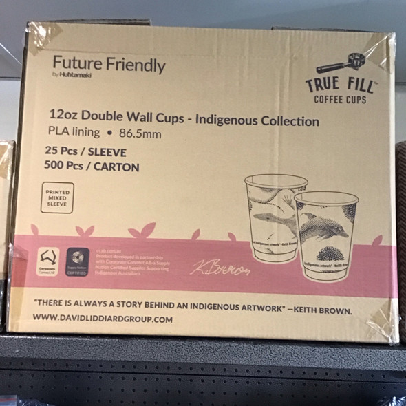 12oz Coffee Cup Double Wall- Indigenous Collection CTN 500