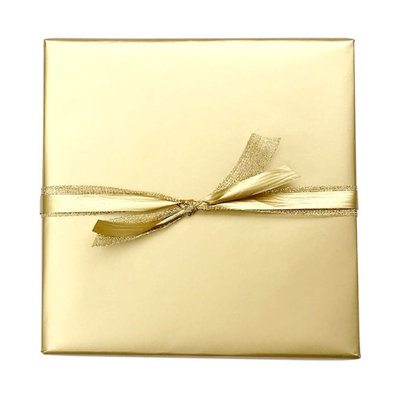 Metallic Solid Wrap Gold 75cm