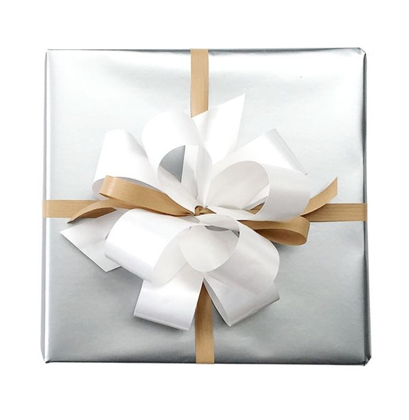 Metallic Solid Wrap Silver 75cm