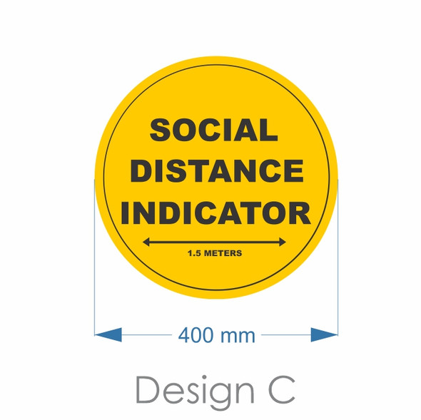 Social Distancing Floor Sticker (Design C)