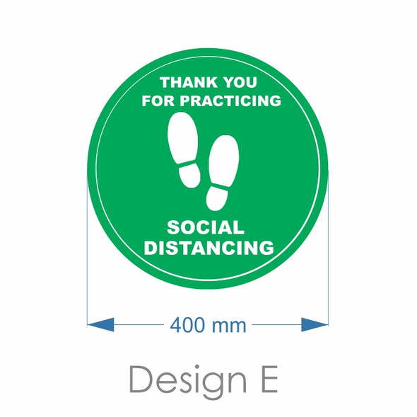 Social Distancing Floor Sticker (Design E)
