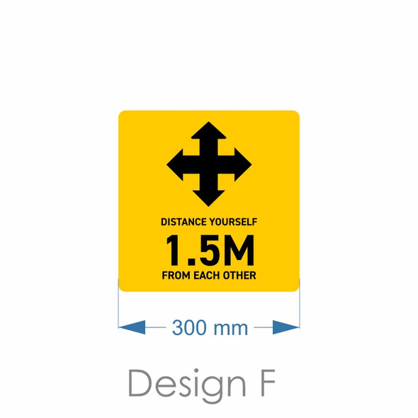 Social Distancing Floor Sticker (Design F)