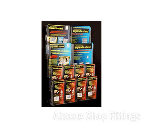BROCHURE WALL DISPLAY - 8 DL & 4 A4 HOLDERS