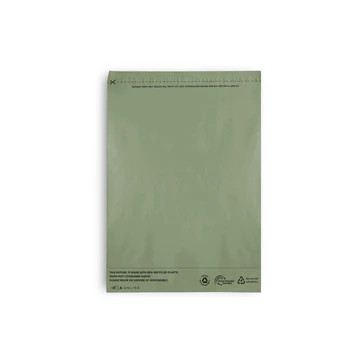 Small Recycled Plastic Mailing Satchel- Green