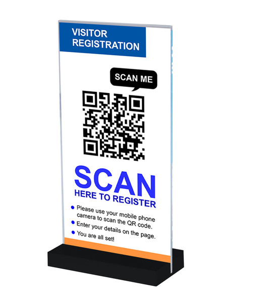 DL Acrylic Sign Holder - Black Base