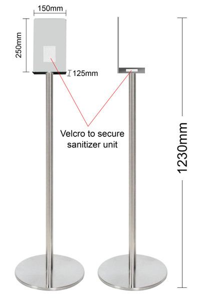Hand Sanitiser Stand Stainless Steel - Ezi