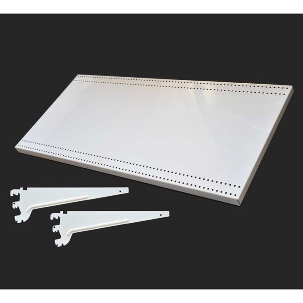 Metal Gondola Shelf with Two Brackets