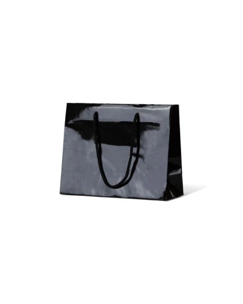 Laminated Gloss Emerald Black Paper Bag