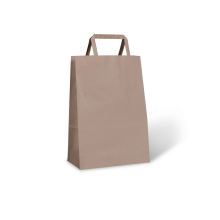 FLAT FOLD HANDLE BAGS #40 BROWN PCK/50