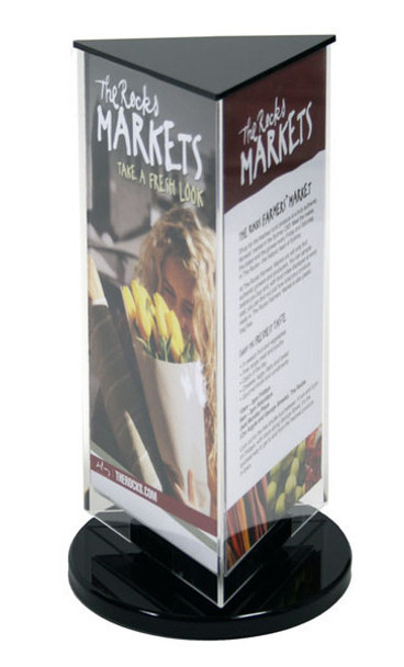 3 Sided Swivel DL Sign/Menu Holder