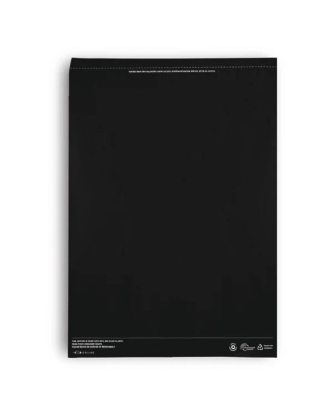 Large Recycled Plastic Mailing Satchel- Black