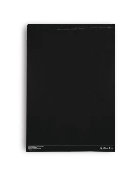 Extra Large Recycled Plastic Mailing Satchel- Black