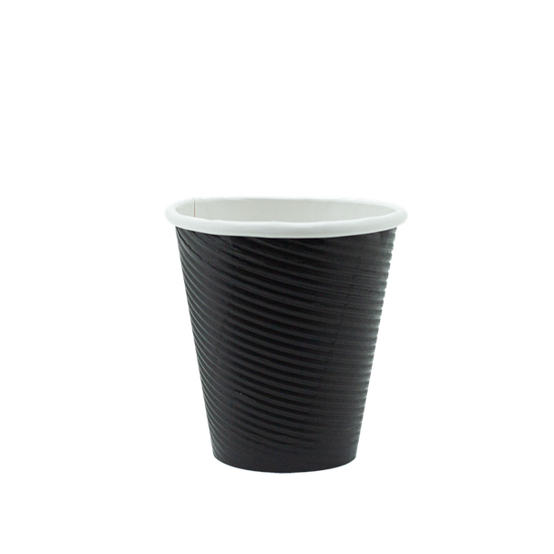 Coffee Cup Charcoal Ripple 12oz 90mm Ctn 500