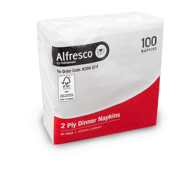 2 Ply Dinner Napkin GT Fold (1000) N2DW-GT-F