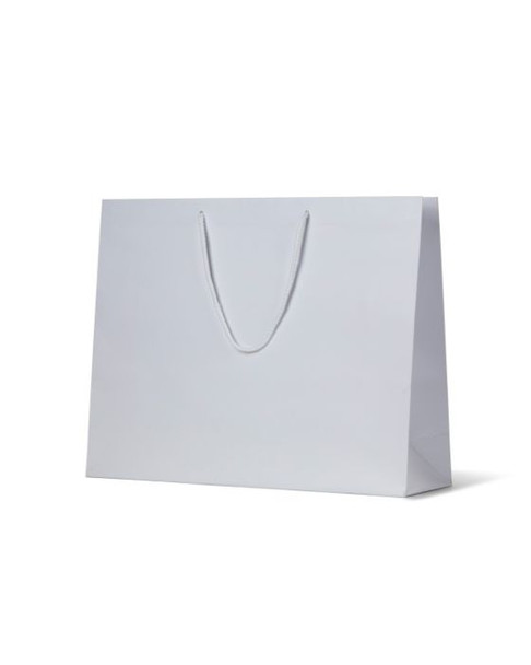 Laminated Matte Galleria White Paper Bag