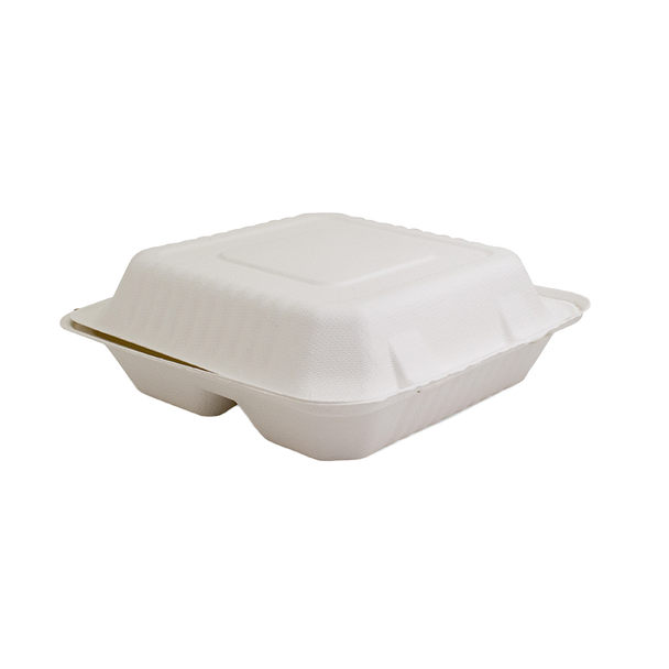 Dinner Pack 9" x 9" Sugarcane 3 Compartment  Pack  of 50