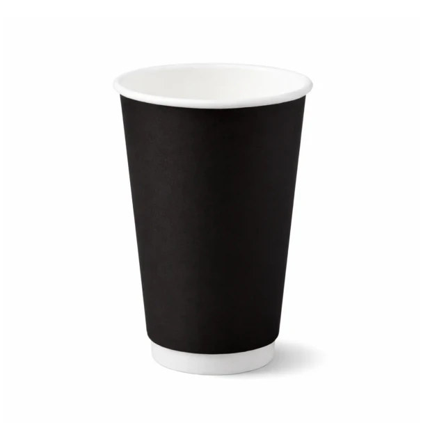 NatPak BLACK Double Wall 16oz Hot Cup - 500ctn