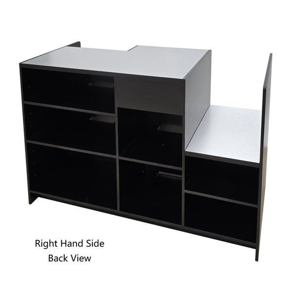 Express Checkout Register Counter Black 1500W x 950H x 680D