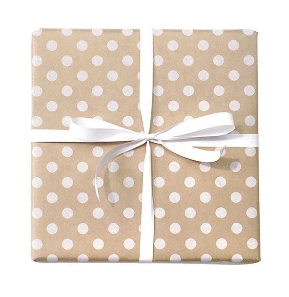 Spot On Kraft Wrap White
