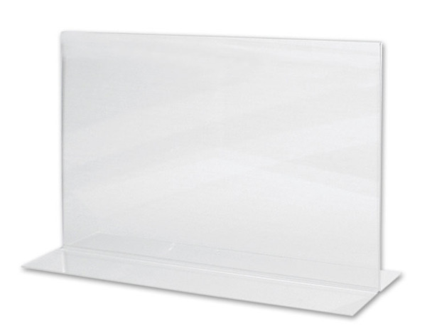 Acrylic portrait double sided A4 sign holder.   
Dimensions 210mm H x 297mm W