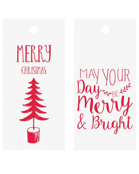 Gift Tags Tree/Merry Bright Red Set