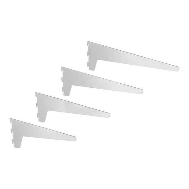 Shelf Brackets Chrome 40mm Pitch    350mm