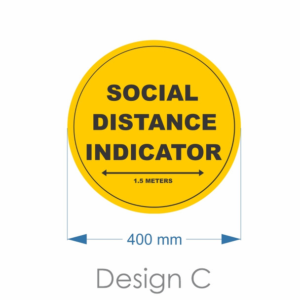Social Distancing Floor Sticker (Design C)