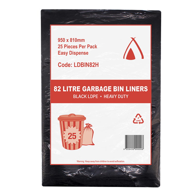 Heavy Duty Bin Liner 82Litre- Carton 250