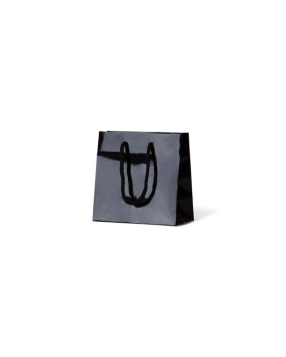 Laminated Gloss Petite Black Paper Bag