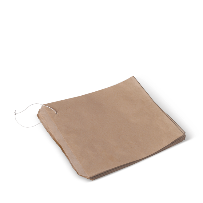 PAPER BAGS FLAT BROWN #4 FLAT PKT/500