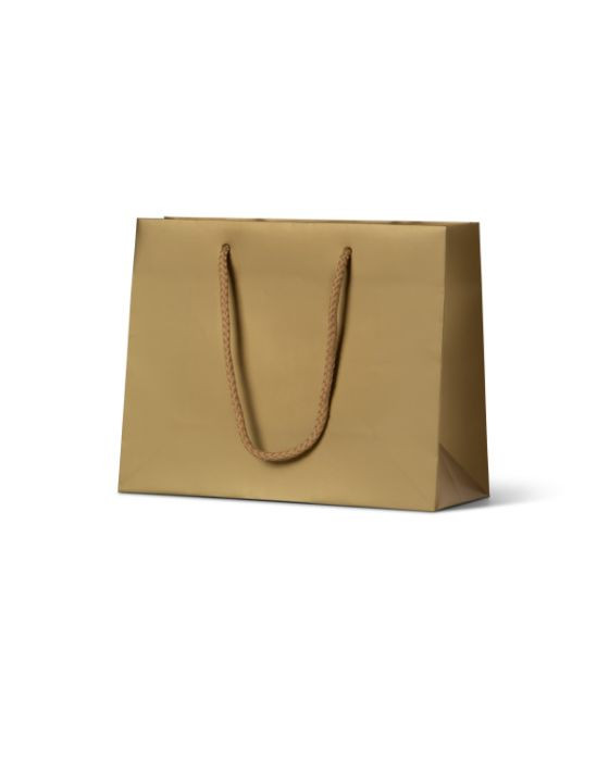 Laminated Matte Emerald Gold Paper Bag